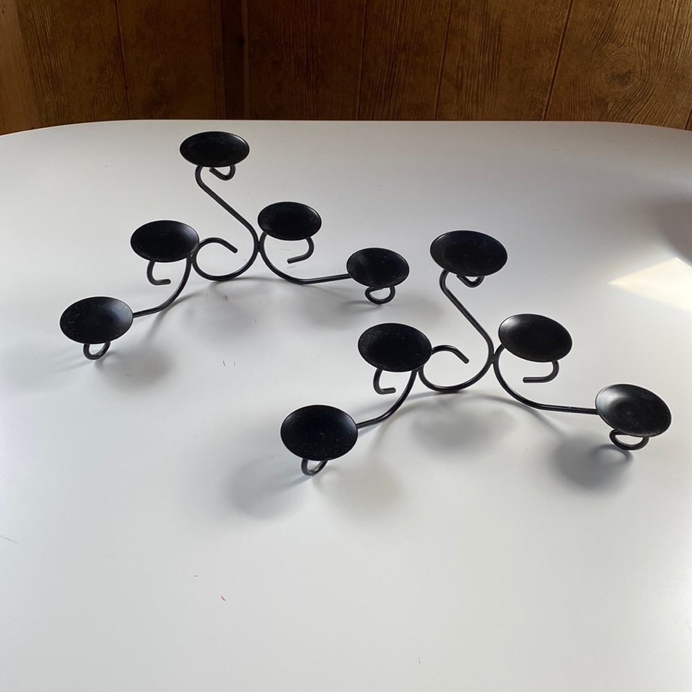 Two Metal candle holder.